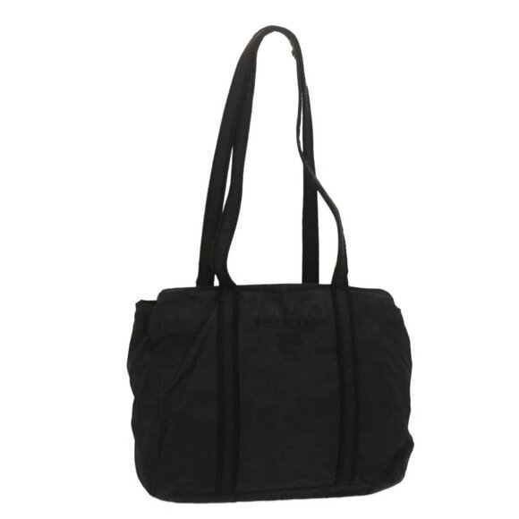 PRADA Shoulder Bag Nylon Black Auth fm3152 - Picture 1 of 15